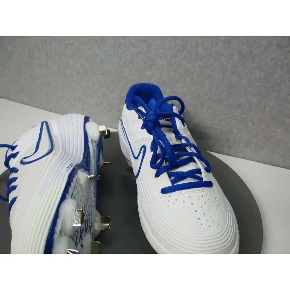Nike Hyperdiamond 3 Elite Metal Softball Cleats Womens Sz 7 White Blue
